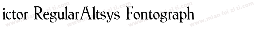 ictor RegularAltsys Fontographer字体转换